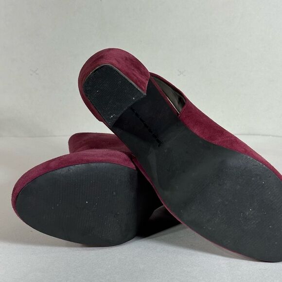 Adam Tucker burgundy suede heel Size 7.5 - Picture 7 of 9